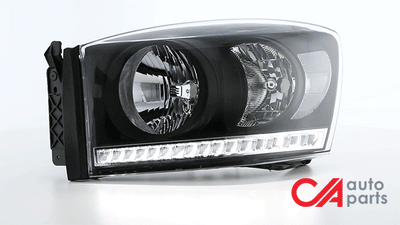 06-09-ram-truck-led-drl-headlights-black-housing-clear-lens-clear-corner-pair-hl-led-rm06-bk-cl1 - 3