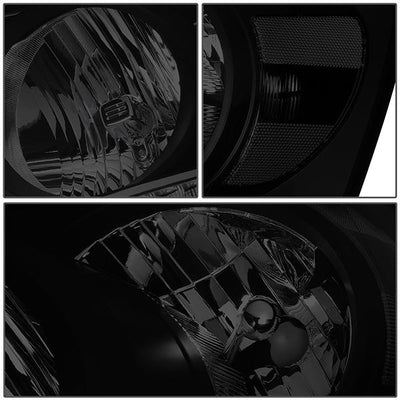 06-09 Ram Truck LED DRL Headlights - Smoked Housing - Smoked Lens - Clear Corner - Pair - HL-LED-RM06-BK-SM-CL1 - 5