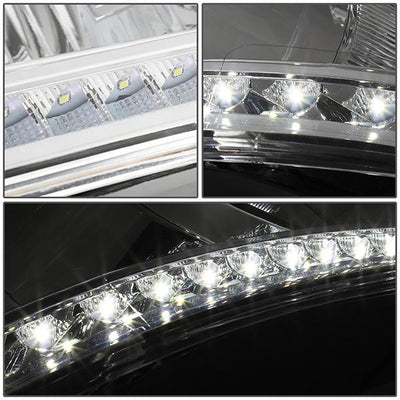 06-09 Ram Truck LED DRL Headlights - Chrome Housing - Clear Lens - Clear Corner - Pair - HL-LED-RM06-CH-CL1 - 4