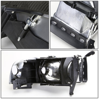 D-Motoring - Headlights - Smoked Lens - Plug-n-Play - Pair - 94-01 Dodge Ram 1500 / 2500 / 3500 - 4