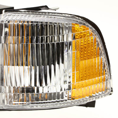 D-Motoring - Headlight - Chrome Housing - Amber Corner - Plug-n-Play - Left - 94-01 Dodge Ram 1500 / 2500 / 3500 - 3