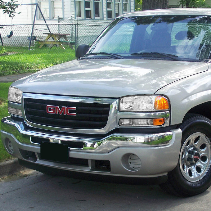 D-Motoring - Headlights - Chrome Housing - Amber Corner - Plug-n-Play - Pair - GMC Sierra 1500(HD) / 2500(HD) / 3500(HD) / Sierra C3 / Yukon - 5