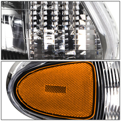 D-Motoring - Headlights - Black Housing - Amber Corner - Plug-n-Play - Pair - Buick Century / Regal - 3