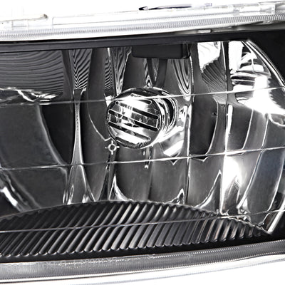 D-Motoring - Headlights - Black Housing - Clear Corner - Plug-n-Play - Pair - Buick Century / Buick Regal - 2