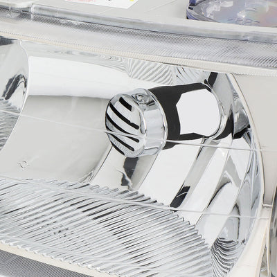 D-Motoring - Headlights - Chrome Housing - Amber Corner - Plug-n-Play - Pair - Buick Century / Buick Regal - 2