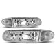 D-Motoring - Headlights - Chrome Housing - Clear Corner - Plug-n-Play - Pair - Buick Century / Regal - 1