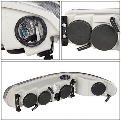 D-Motoring - Headlights - Chrome Housing - Clear Corner - Plug-n-Play - Pair - Buick Century / Regal - 6