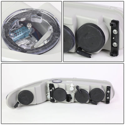 D-Motoring - Headlights - Smoked Lens - Amber Corner - Plug-n-Play - Pair - Buick Century / Buick Regal - 4