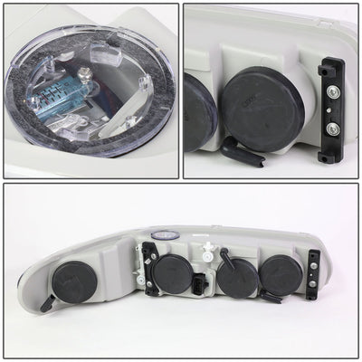 D-Motoring - Headlights - Smoked Lens - Clear Corner - Plug-n-Play - Pair - Buick Century / Regal - 5