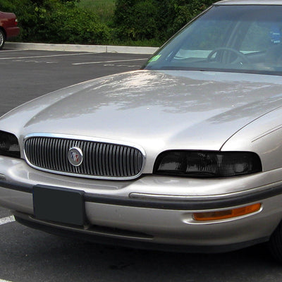 D-Motoring - Headlights - Smoked Lens - Clear Corner - Plug-n-Play - Pair - 97-99 Buick LeSabre - 6