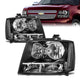 07-14 Chevrolet Tahoe Avalanche Suburban 1500 2500 Headlights - Black Housing - Plug-n-Play - Pair