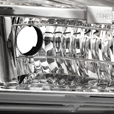 D-Motoring - Headlights - Chrome Housing - Clear Corner - Plug-n-Play - Pair - Chevy Tahoe / Avalanche / Suburban 1500 / 2500 - 3