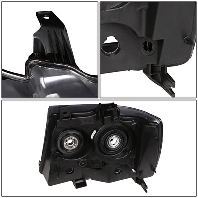 D-Motoring - Headlights - Chrome Housing - Clear Corner - Plug-n-Play - Pair - Chevy Tahoe / Avalanche / Suburban 1500 / 2500 - 5