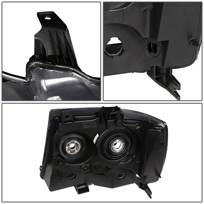 D-Motoring - Headlights - Chrome Housing - Clear Corner - Plug-n-Play - Pair - Chevy Tahoe / Avalanche / Suburban 1500 / 2500 - 5