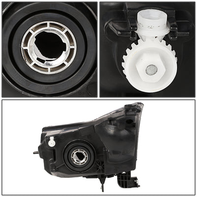 D-Motoring - Headlights - Black Housing - Clear Corner - Plug-n-Play - Pair - 11-15 Chevrolet Cruze - 5