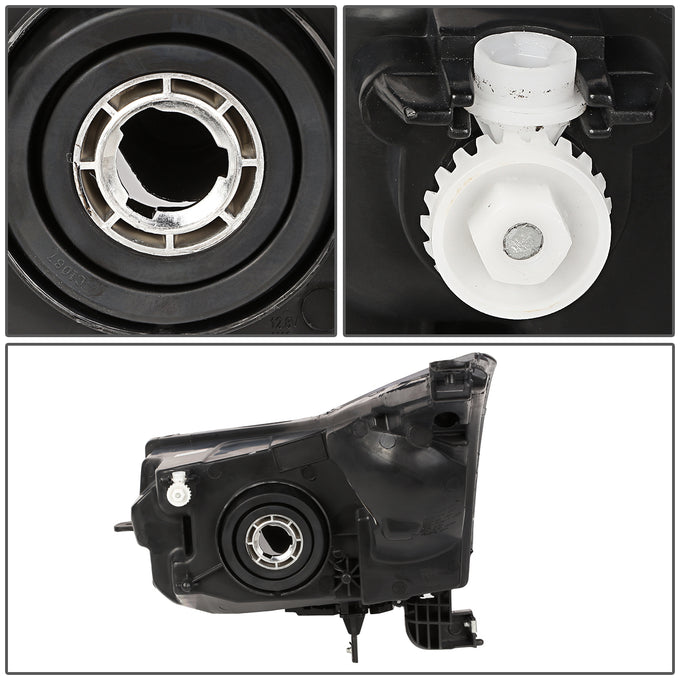 D-Motoring - Headlights - Black Housing - Clear Corner - Plug-n-Play - Pair - 11-15 Chevrolet Cruze - 5