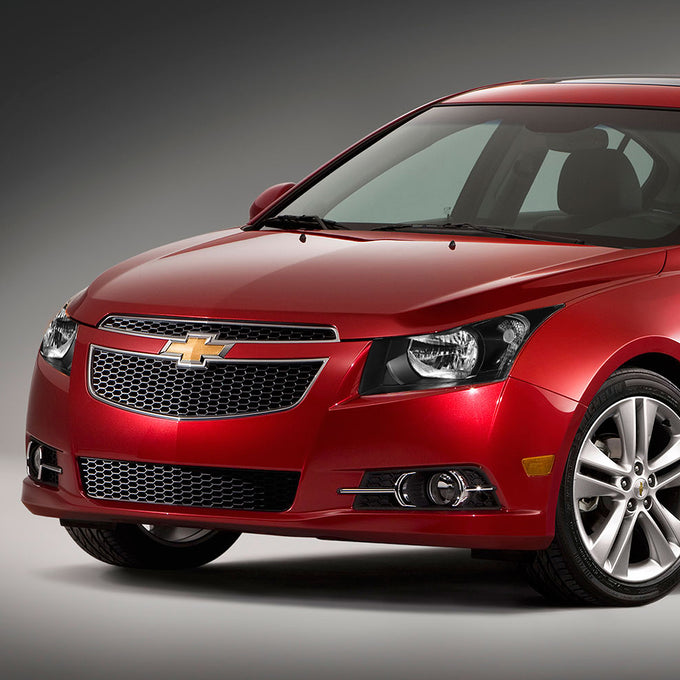 D-Motoring - Headlights - Black Housing - Clear Corner - Plug-n-Play - Pair - 11-15 Chevrolet Cruze - 6