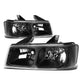 D-Motoring - Headlights - Black Housing - Plug-n-Play - Pair - Chevrolet Express 1500 / 3500 / GMC Savana 1500 / 2500 / 3500 - 1