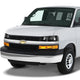 D-Motoring - Headlights - Black Housing - Plug-n-Play - Pair - Chevrolet Express 1500 / 3500 / GMC Savana 1500 / 2500 / 3500 - 6