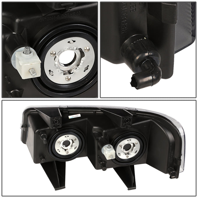 D-Motoring - Headlights - Smoked Lens - Plug-n-Play - Pair - Chevrolet Express 1500 / 3500 / GMC Savana 1500 / 2500 / 3500 - 4