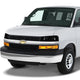 D-Motoring - Headlights - Smoked Lens - Plug-n-Play - Pair - Chevrolet Express 1500 / 3500 / GMC Savana 1500 / 2500 / 3500 - 5
