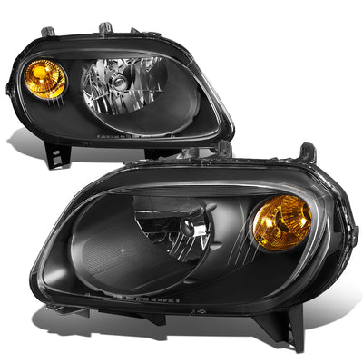 D-Motoring - Headlights - Black Housing - Amber Corner - Plug-n-Play - Pair - 06-11 Chevrolet HHR - 1