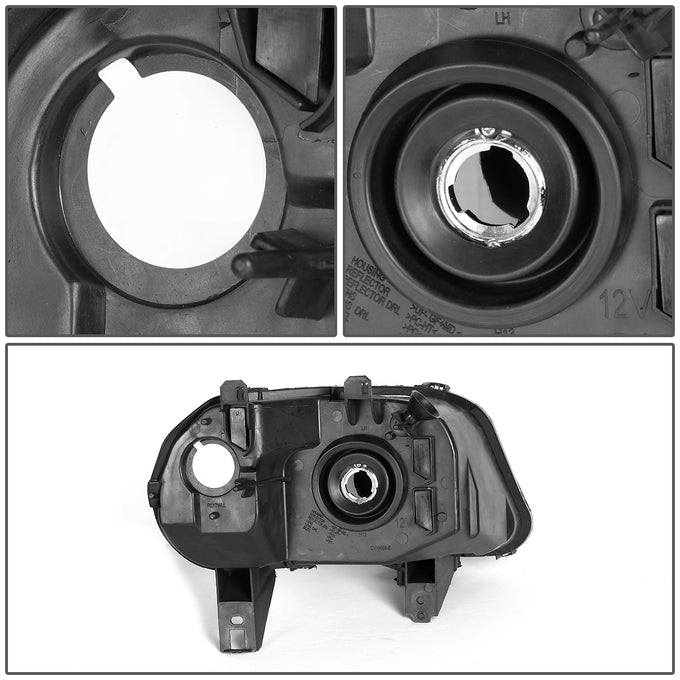 D-Motoring - Headlights - Black Housing - Clear Corner - Plug-n-Play - Pair - 06-11 Chevrolet HHR - 5