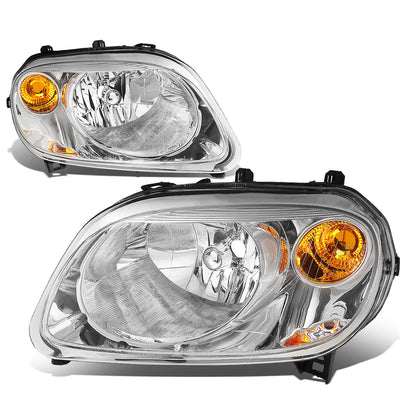 D-Motoring - Headlights - Chrome Housing - Amber Corner - Plug-n-Play - Pair - 06-11 Chevrolet HHR - 1