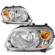 D-Motoring - Headlights - Chrome Housing - Amber Corner - Plug-n-Play - Pair - 06-11 Chevrolet HHR - 1