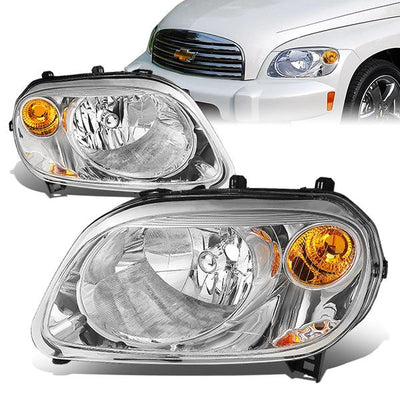 06-11 Chevrolet HHR Headlights - Chrome Housing - Amber Corner - Plug-n-Play - Pair