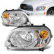 06-11 Chevrolet HHR Headlights - Chrome Housing - Amber Corner - Plug-n-Play - Pair