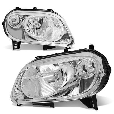 D-Motoring - Headlights - Chrome Housing - Clear Corner - Plug-n-Play - Pair - 06-11 Chevrolet HHR - 1