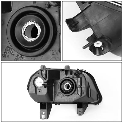 D-Motoring - Headlights - Smoked Lens - Clear Corner - Plug-n-Play - Pair - 06-11 Chevrolet HHR - 4
