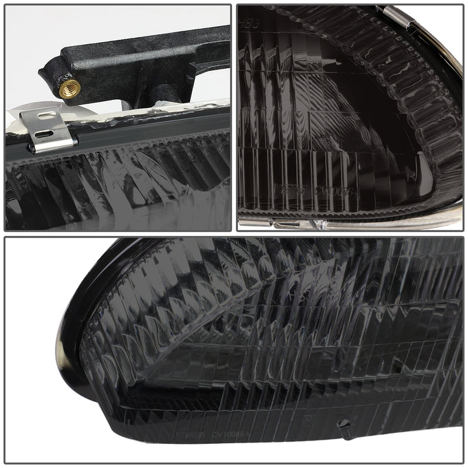 D-Motoring - Headlights - Smoked Lens - Clear Corner - Plug-n-Play - Pair - Chevrolet Lumina / Monte Carlo - 4