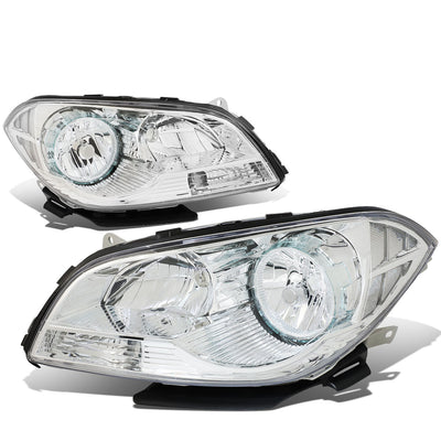 D-Motoring - Headlights - Chrome Housing - Clear Corner - Plug-n-Play - Pair - 08-12 Chevrolet Malibu - 1