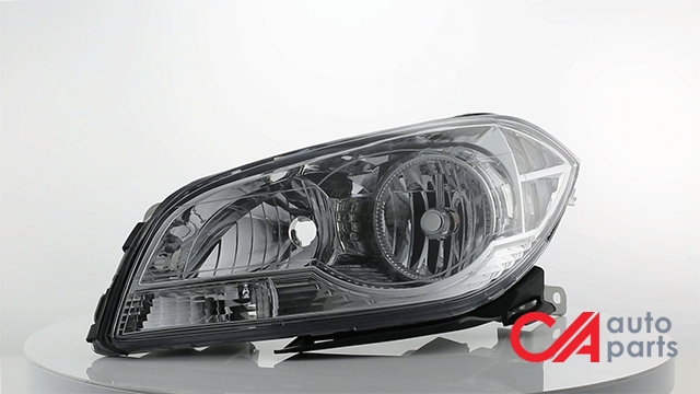 D-Motoring - Headlights - Chrome Housing - Clear Corner - Plug-n-Play - Pair - 08-12 Chevrolet Malibu - 2
