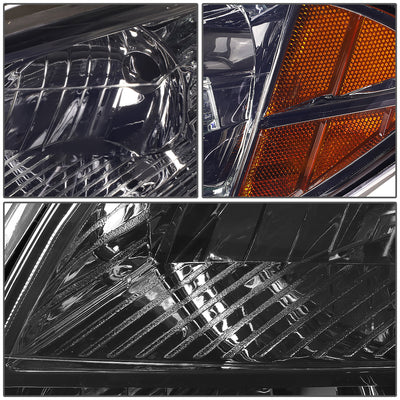 D-Motoring - Headlights - Smoked Lens - Amber Corner - Plug-n-Play - Pair - 08-12 Chevrolet Malibu - 4