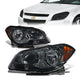 08-12 Chevrolet Malibu Headlights - Smoked Housing - Smoked Lens - Amber Corner - Plug-n-Play - Pair