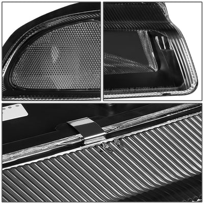 D-Motoring - Headlights - Black Housing - Clear Corner - Plug-n-Play - Pair - Chrysler Cirrus / Dodge Stratus / Plymouth Breeze - 3