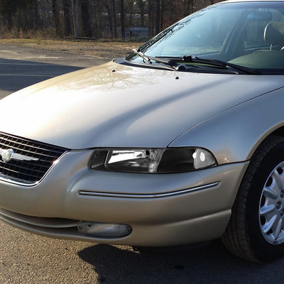 D-Motoring - Headlights - Black Housing - Clear Corner - Plug-n-Play - Pair - Chrysler Cirrus / Dodge Stratus / Plymouth Breeze - 5