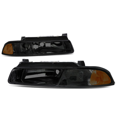 D-Motoring - Headlights - Smoked Lens - Amber Corner - Plug-n-Play - Pair - Chevrolet Lumina / Monte Carlo - 1