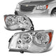 08-17 Chrysler Town Country Dodge Grand Caravan Headlights - Chrome Housing - Amber Corner - Plug-n-Play - Pair