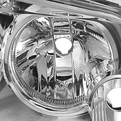 D-Motoring - Headlights - Chrome Housing - Clear Corner - Plug-n-Play - Pair - Chrysler Town & Country / Dodge Grand Caravan - 3
