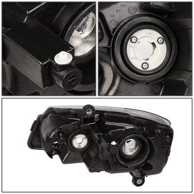 D-Motoring - Headlights - Chrome Housing - Clear Corner - Plug-n-Play - Pair - Chrysler Town & Country / Dodge Grand Caravan - 5