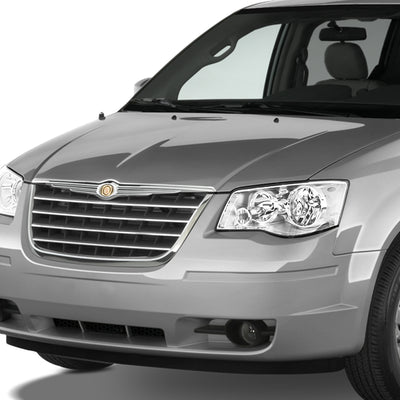 D-Motoring - Headlights - Chrome Housing - Clear Corner - Plug-n-Play - Pair - Chrysler Town & Country / Dodge Grand Caravan - 6