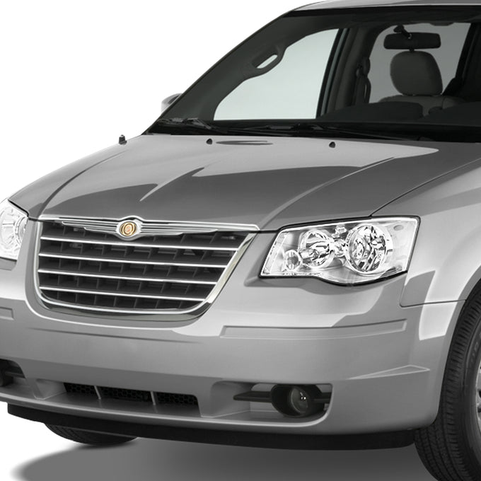 D-Motoring - Headlights - Chrome Housing - Clear Corner - Plug-n-Play - Pair - Chrysler Town & Country / Dodge Grand Caravan - 6