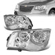 08-17 Chrysler Town Country Dodge Grand Caravan Headlights - Chrome Housing - Clear Corner - Plug-n-Play - Pair