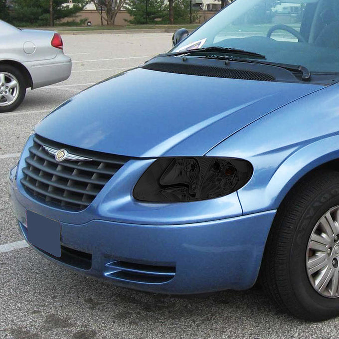 D-Motoring - Headlights - Smoked Lens - Clear Corner - Plug-n-Play - Pair - Chrysler Town & Country / Dodge Caravan / Grand Caravan - 4