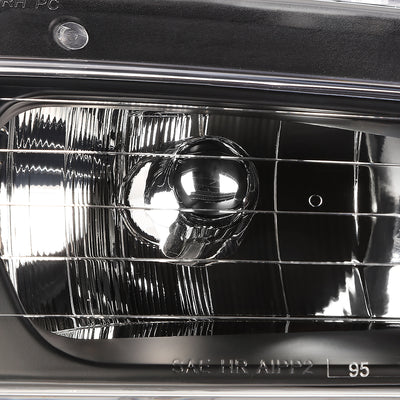 D-Motoring - Headlights - Black Housing - Amber Corner - Plug-n-Play - Pair - Dodge Caravan / Grand Caravan / Chrysler Town & Country - 2