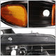 D-Motoring - Headlights - Black Housing - Amber Corner - Plug-n-Play - Pair - Dodge Caravan / Grand Caravan / Chrysler Town & Country - 3